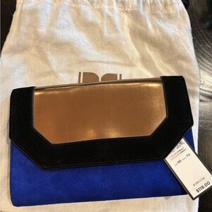 BCBG color block bag suede and leather brand new with tags and dust bag
